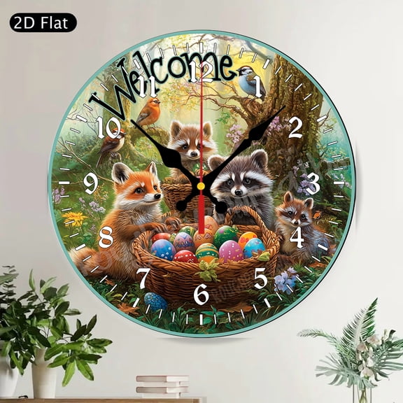 Artistic Sea Turtle Ocean Life Round Wall Clock Silent Non-Ticking Wall Decor