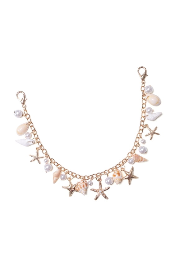 Artistic Seashells And Starfishes Keychain For Bags Multi Purpose Jewelry Charm With Coastal Theme Decorative Accessory