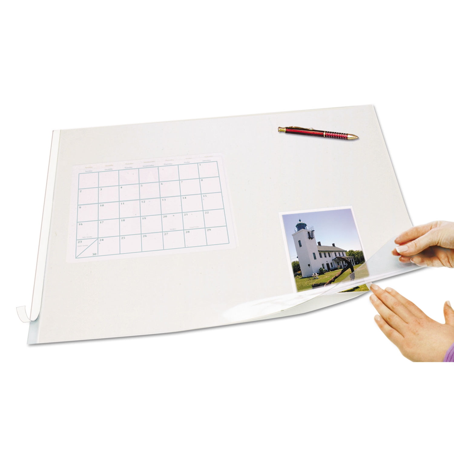 Clear Vinyl Hinged Desk Protector 21 x 17