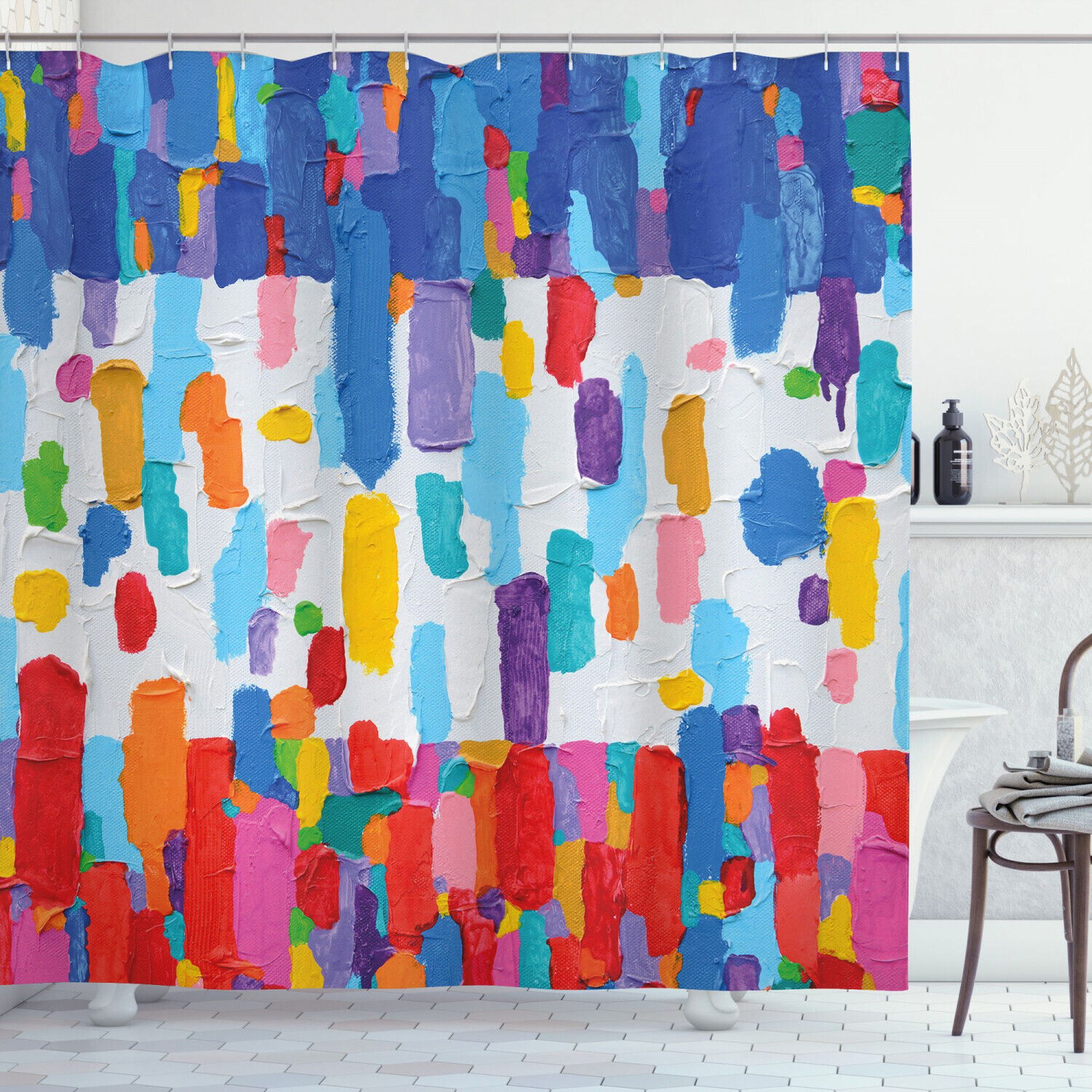Artistic Shower Curtain Brighten Up Your Bathroom with Colorful Prints