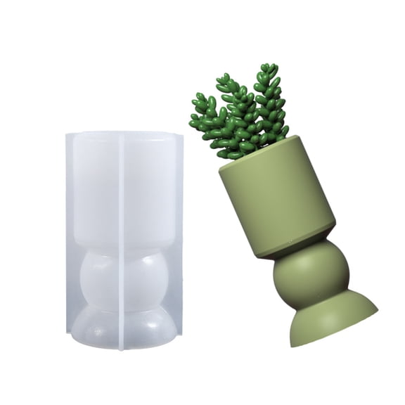 Artistic Silicone Base Molds Resin Epoxy Molds Round Shape Holder Mold Silicone Texture Candlestick Mould