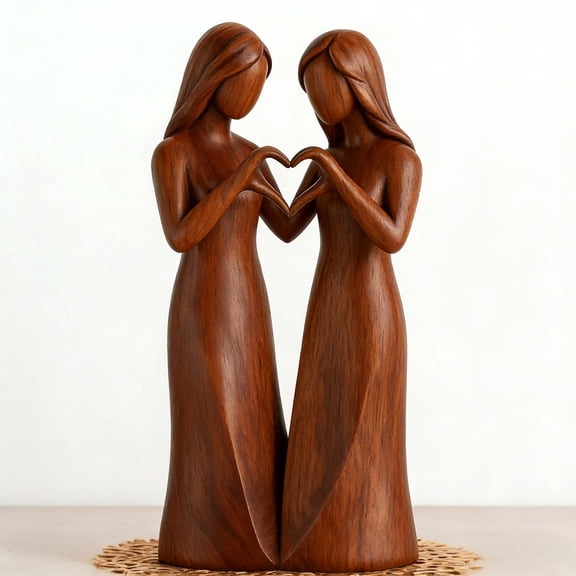 Artistic Sister Heart Ornament For Indoor & Outdoor Display Durable Craftsmanship, Perfect For Housewarming, Birthday Or Friendship Celebration