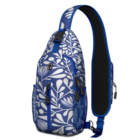 Artistic Sling Bag Vintage Ethnic Travel Backpack Lightweight Daypack with Adjustable Shoulder Strap