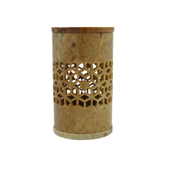 Artistic Soapstone Lantern – Creates a Captivating Glow, Adds a Decorative Touch to Living Room, Bedroom, or Patio Décor