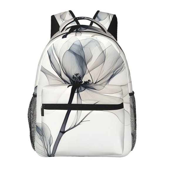 Artistic Spider Web Laptop Backpack, Secure Anti Theft Slim Sturdy Bag with USB Charging Port, Water Resistant College School Computer Bag Gift for Men & Women Fits 15.6 Inch Notebook, White, White