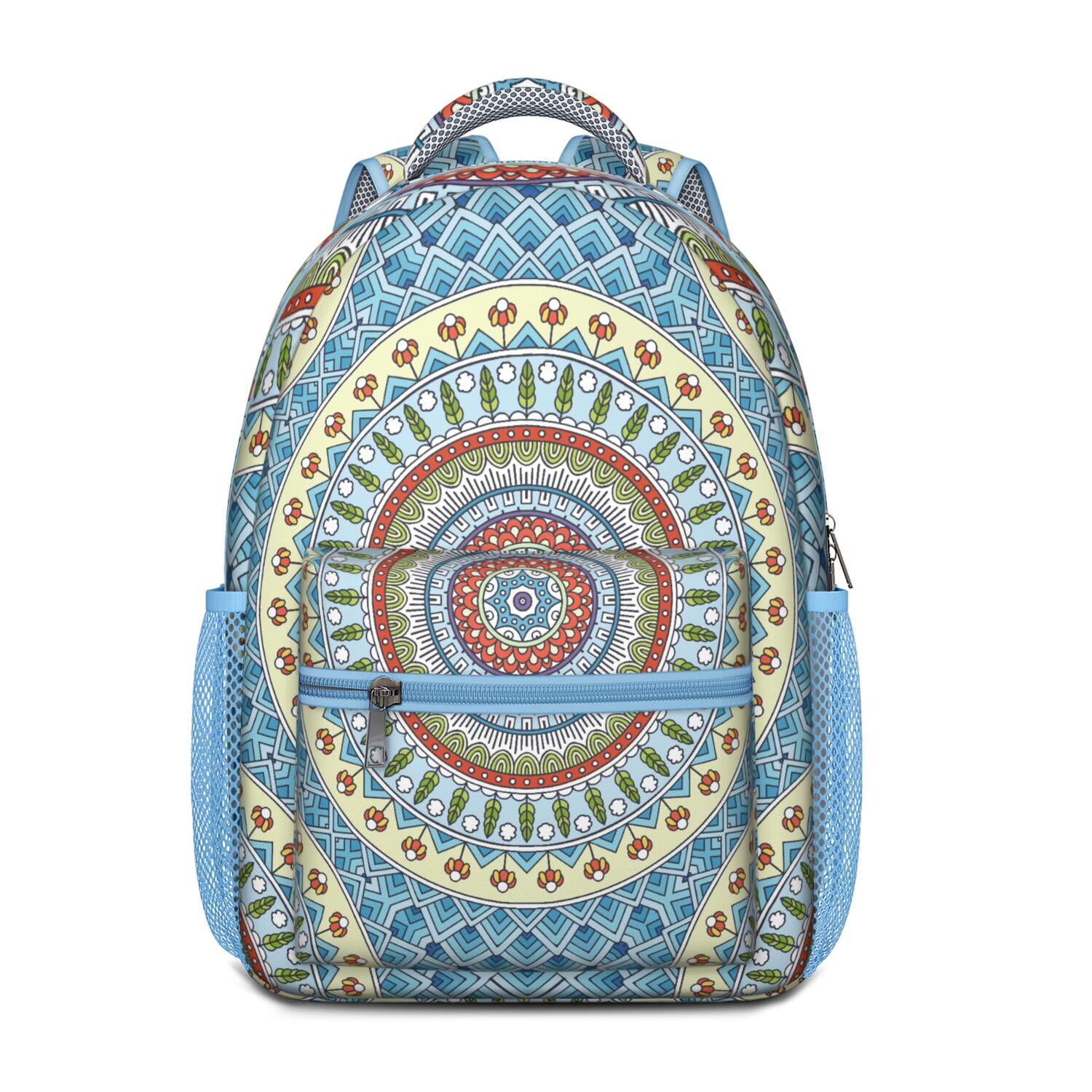 Artistic Spiritual Mandala Waterproof Bookbag - Ergonomic Design for College Students