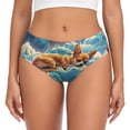 thumbnail image 1 of Artistic Starry Sky Cloud Dog Womens Briefs Underwear, No Show Seamless Underwear for Women, Soft Stretch Women's Panties, Classic Hipster Panties Bikini Underwear Briefs for Ladies, 1 of 6