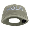 thumbnail image 1 of Artistic Style Hola Embroidered Low Profile Dyed Cotton Twill Cap - Putty OSFM, 1 of 5