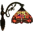 thumbnail image 1 of Artistic Style Wall Lamps & Sconces,Stained Glass Wall Lighting Fixtures ,Vintage Wall Light for Indoor Coffee Shop Bedroom Hallway,Bedside Lamps,E27, 1 of 7