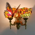 thumbnail image 1 of Artistic Style Wall Light, Butterfly Wall Sconce, Vintage Antique Stained Glass Decorative Wall Lighting Fixture for Living Room Bedroom Hallway Beside Lamp,1, 1 of 4