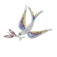 thumbnail image 1 of Artistic Swallow Bird Brooch Accessory Zinc Alloy Vibrant Enamel Finish Rhinestones Decorated Pin Accessory, 1 of 9
