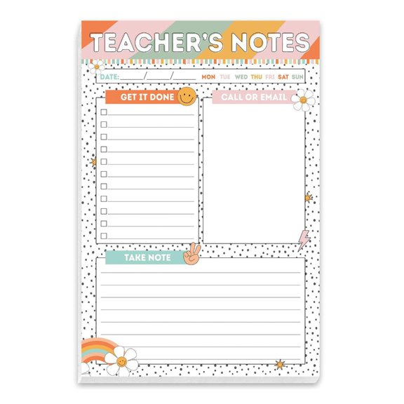 Artistic Teacher Appreciation Notebook Portable Checklist Premium Writing Paper For Classrooms