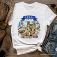 thumbnail image 1 of Artistic Texas State Themes and Landmarks T-Shirt, Tee for History and Travel Lovers, 1 of 6