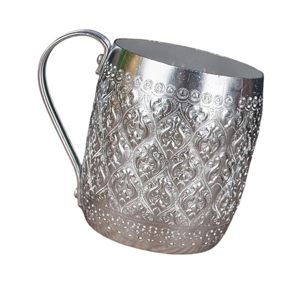 Artistic Thai Style Metal Cup With Excellent Chilling Properties Outdoor Drinking Vessel For Refreshing Summer Drink