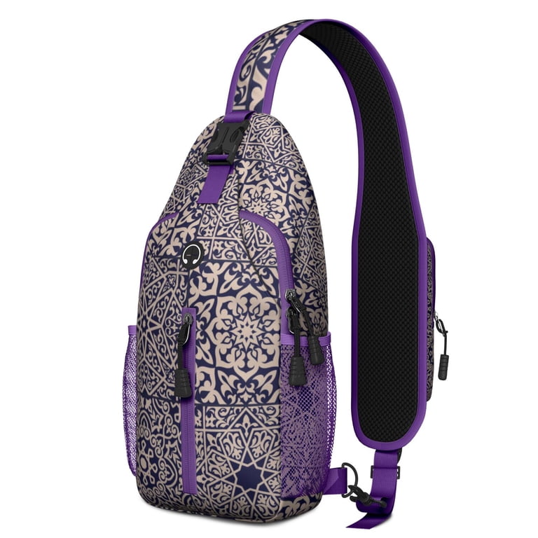 Artistic Tie-Dye Backpack Shoulder Crossbody Bag Boho Tie Dye Sling Bag - Rainbow Watercolor Print Crossbody  main image 3