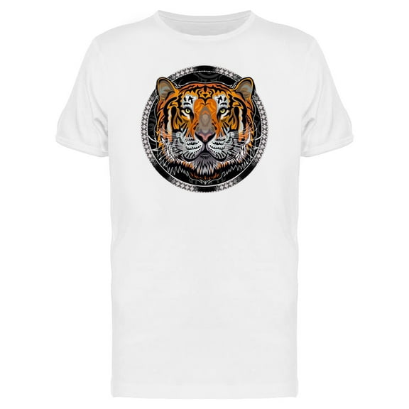 Artistic Tiger Face T-Shirt Men -Image by Shutterstock, Male x-Large