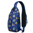 thumbnail image 1 of Artistic Tiger Print Sling Backpack – Water-resistant, Lightweight, Anti-theft Pocket – Jungle Stripes Travel Chest Bag for Animal Lovers, 1 of 5