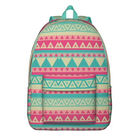 Artistic Tribal Backpack for Students, Lightweight Bohemian Daypack with Waterproof Build and Ethnic Style