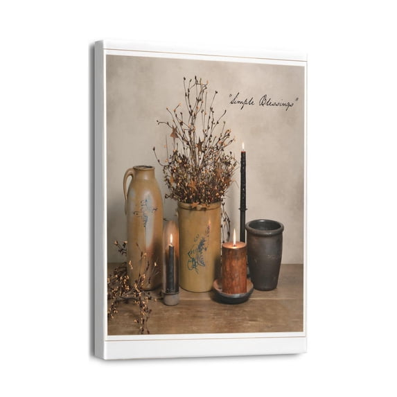 Artistic Vintage Rustic Painting Print - Neutral Wall Art, Unframed 12x16, Perfect for Modern Home Decor