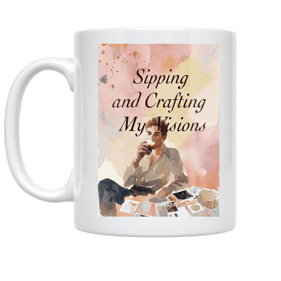 Artistic Vision Boards Design - Creative Enthusiast - 11 oz Ceramic Coffee Mug