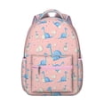 thumbnail image 1 of Artistic Watercolor Dinosaur Student Backpack Cute Dino Illustration Pattern for School Student Retro Roaring Forest Print, 1 of 6