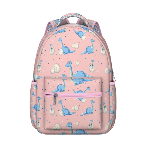 Artistic Watercolor Dinosaur Student Backpack Cute Dino Illustration Pattern for School Student Retro Roaring Forest Print