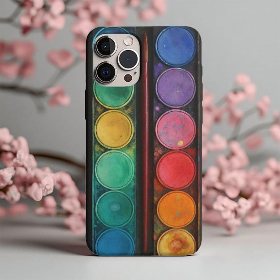 Artistic Watercolor Palette Art Case for iPhone 11 12 13 14 15 16 17 Pro Max Plus