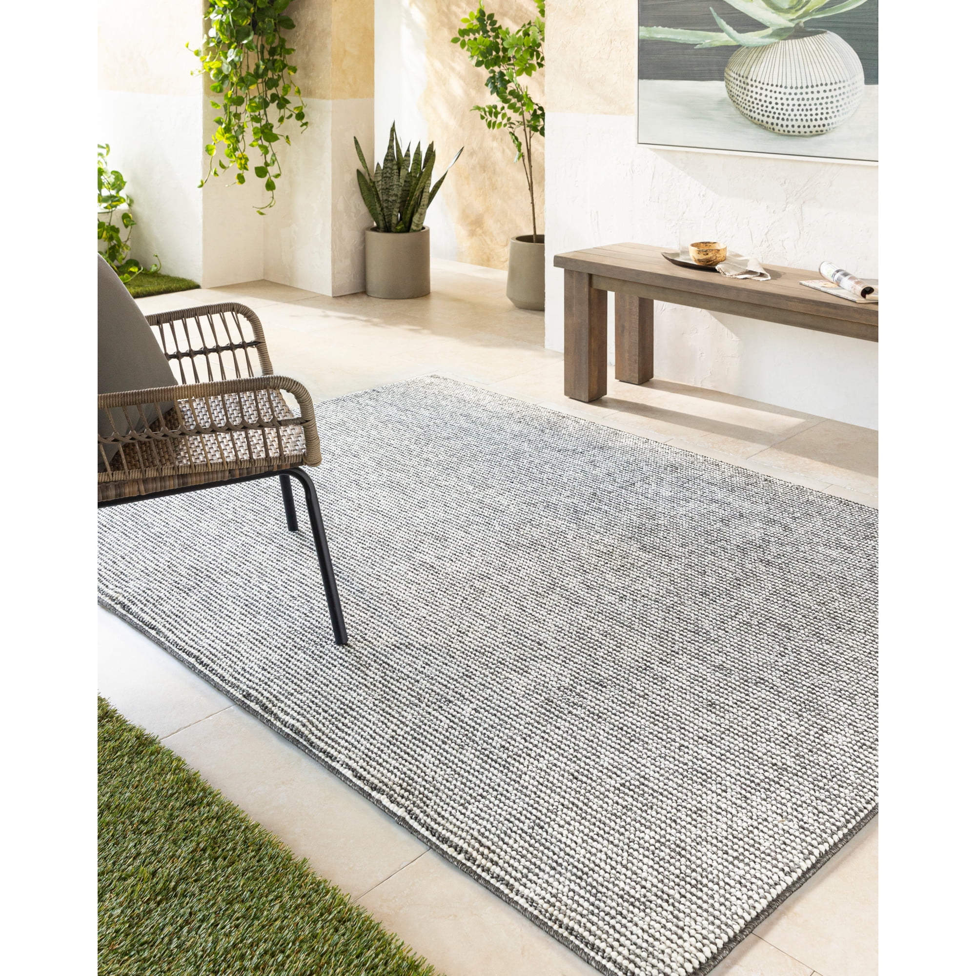 Artistic Wavers Bouclair Area Rug, 5'3" x 7', Medium Gray