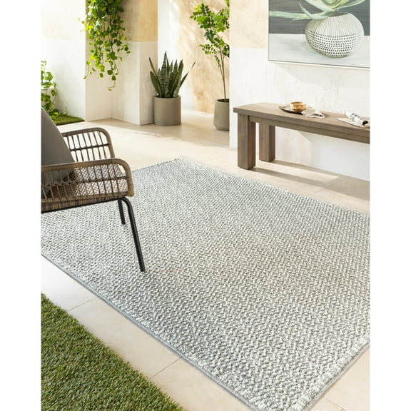 Artistic Wavers Bouclair Area Rug, 6'7" x 9', Medium Gray