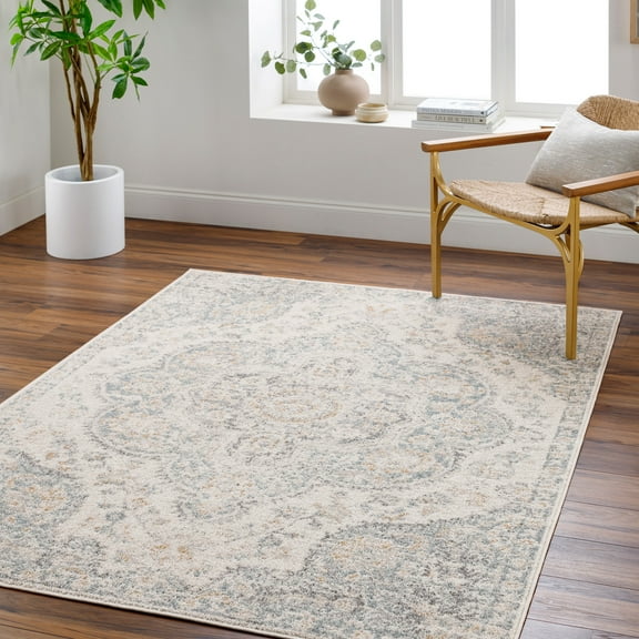 Artistic Wavers Elaziz Area Rug, 5'3" x 7'7", Cream/Light Blue