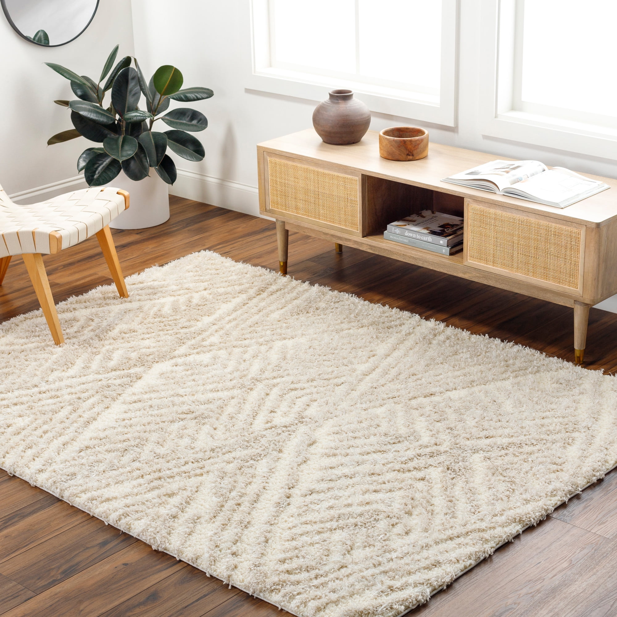 Artistic Wavers Everton Plus Area Rug, 5'3" x 7', Beige