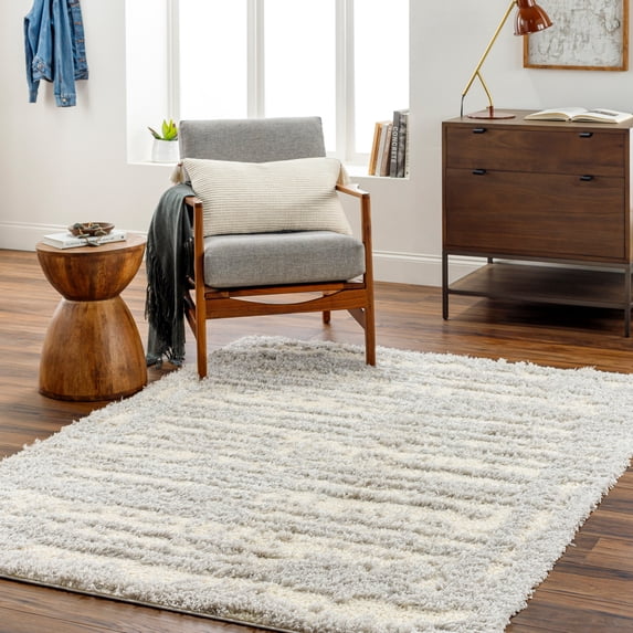 Artistic Wavers Everton Plus Area Rug, 6'7" x 9'2", Gray/Cream
