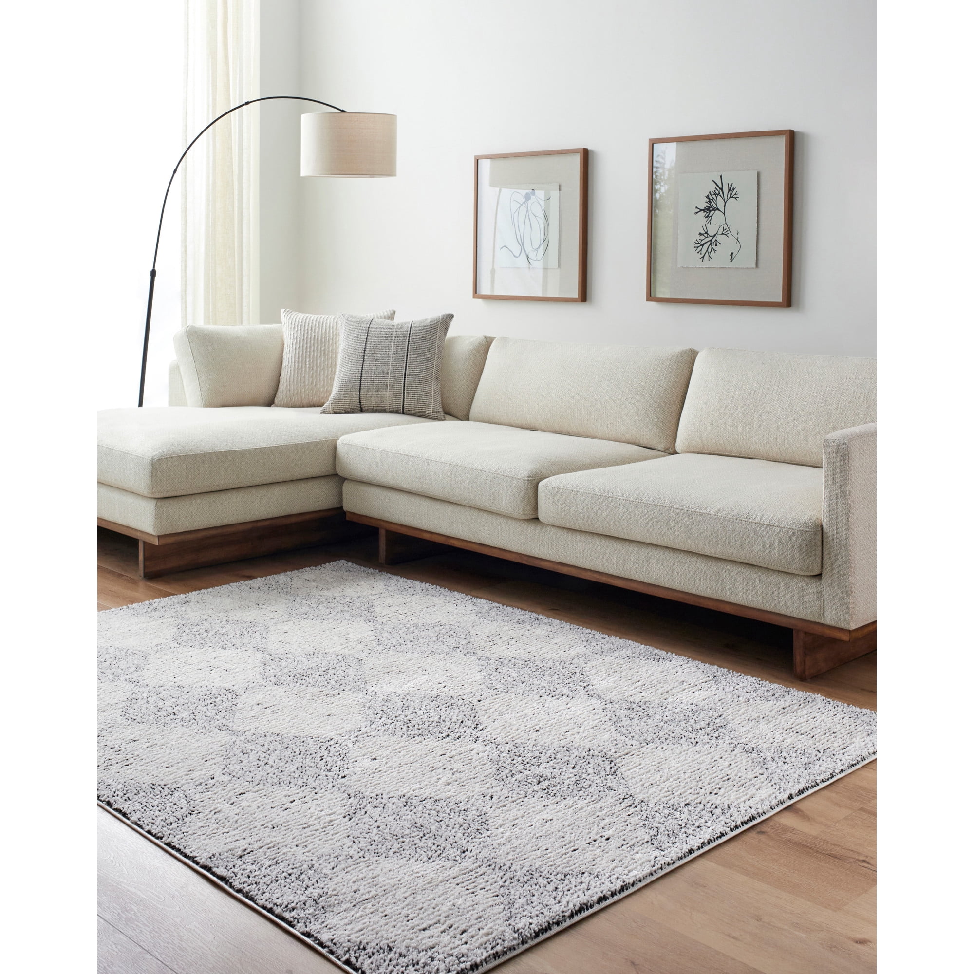 Artistic Wavers Freud Area Rug, 9'2" x 12', Black/Ivory