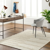 Artistic Wavers Maryland Shag Area Rug, 5'3" x 7', Light Gray