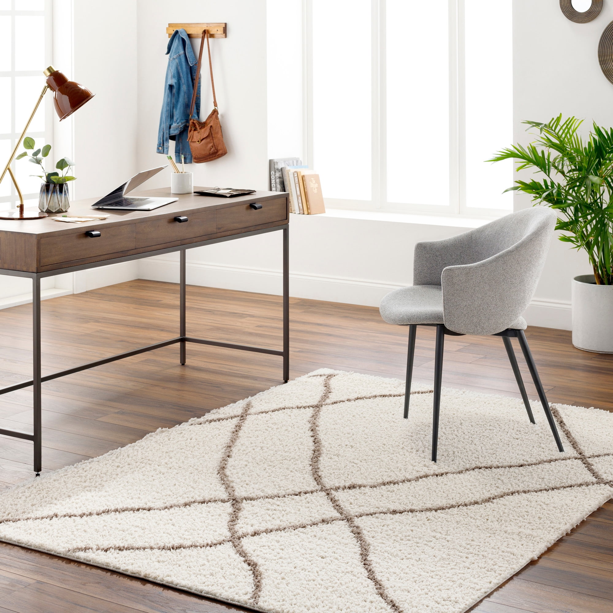 Artistic Wavers Maryland Shag Area Rug, 7'10" x 10', Cream