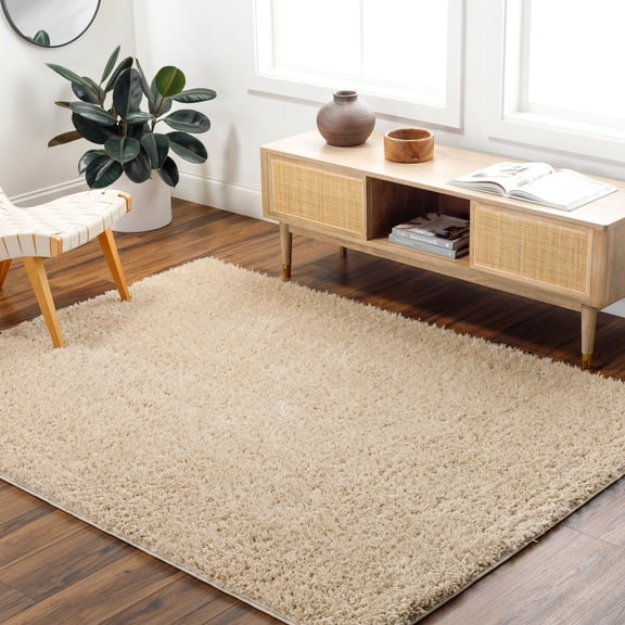 Artistic Wavers Moda Shag Area Rug, 7'10" x 10', Beige