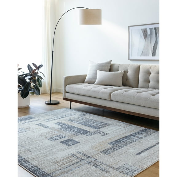 Artistic Wavers Mood Area Rug, 5'3" x 7', Denim/Beige