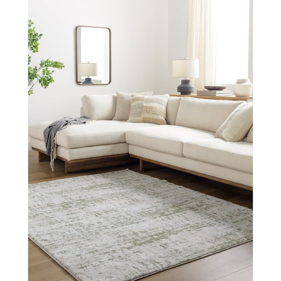 Artistic Wavers Osaka Area Rug, 6'7" x 9', Cream/Dusty Sage