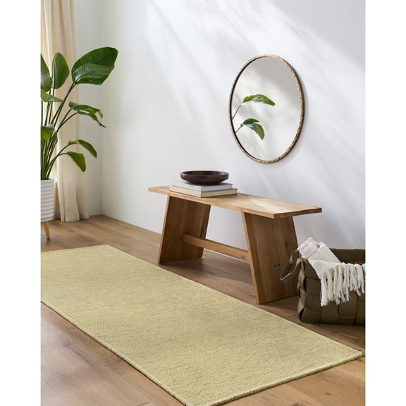 Artistic Wavers Quebec Machine Washable Area Rug, 2'7" x 10', Grass Green