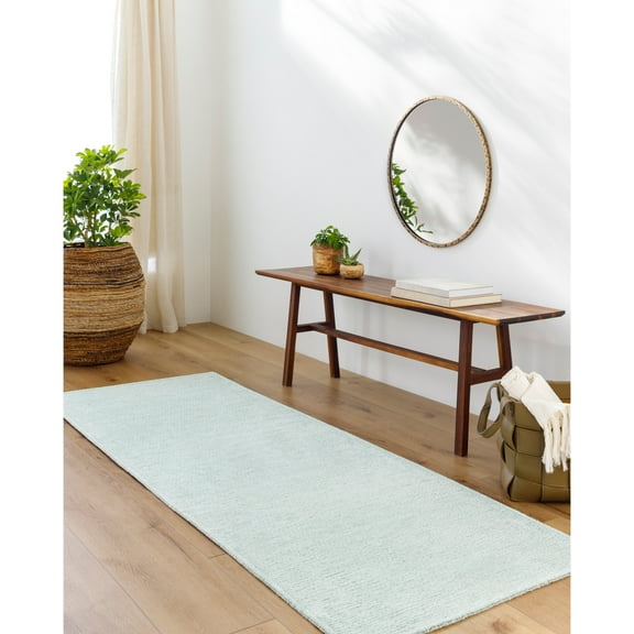 Artistic Wavers Quebec Machine Washable Area Rug, 2'7" x 10', Seafoam