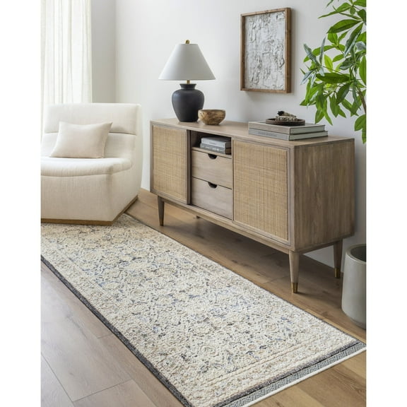 Livabliss Area Rugs for Living Room, 2x3 Rivaldo Traditional Cream Rug, Bedroom Dining Room Home Decor Stain Resistant Carpet (2' x 2'11")