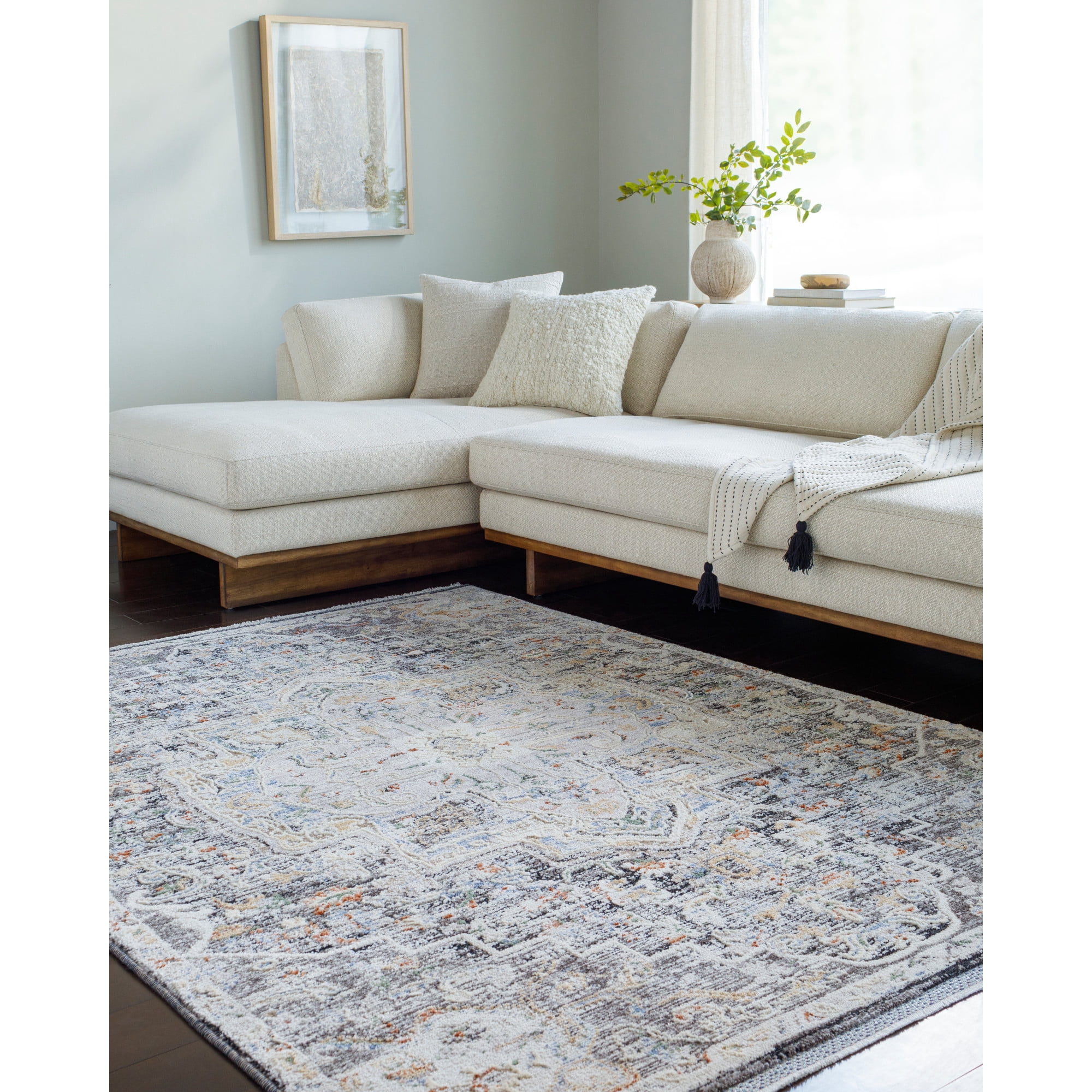 Artistic Wavers Rivaldo Area Rug, 7'10" x 10', Gray/Multi-color