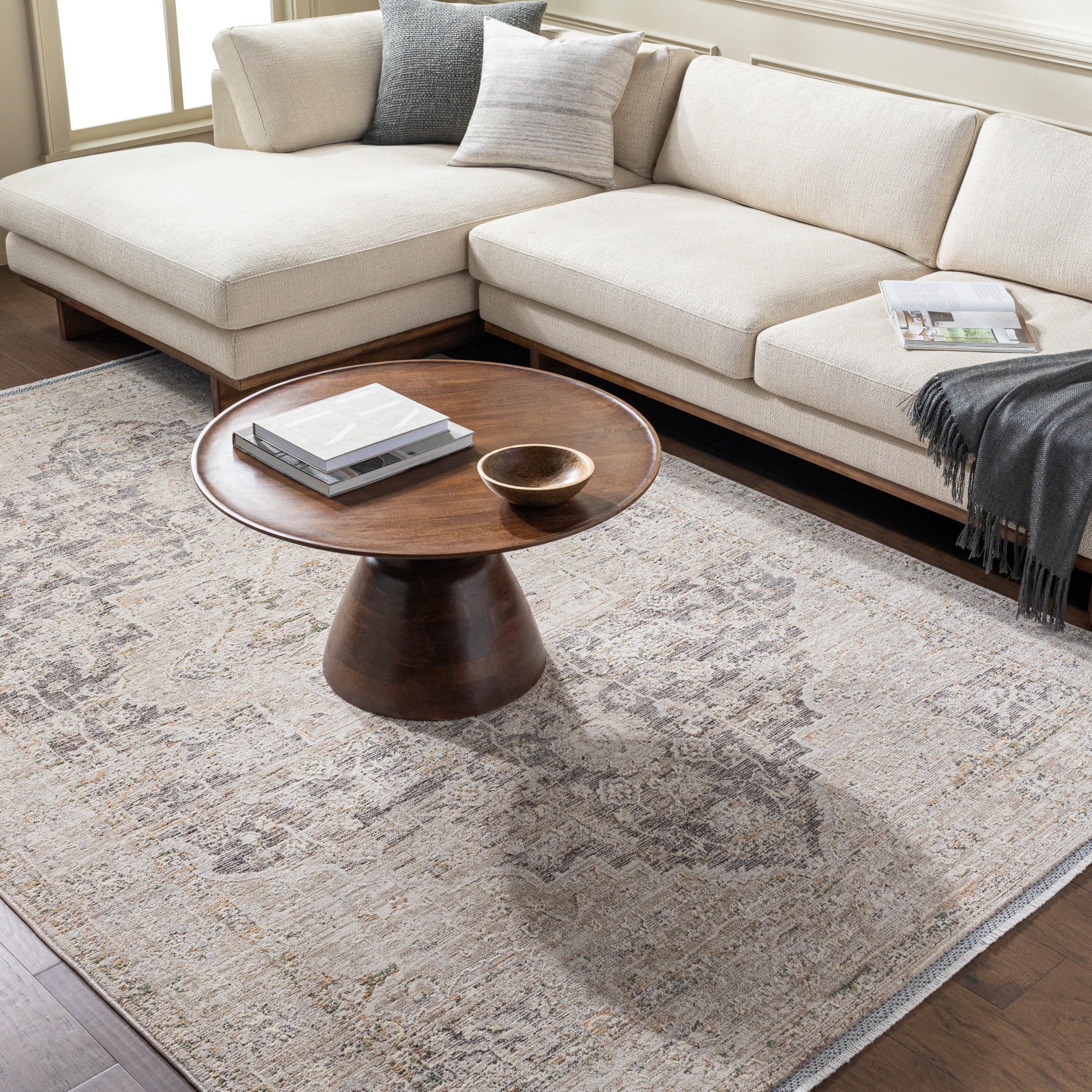 Artistic Wavers Rivaldo Area Rug, 7'10" x 10', Light Brown/Cream