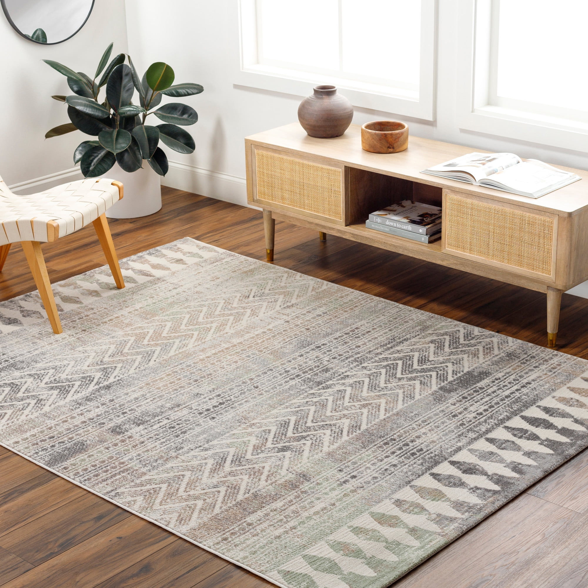 Artistic Wavers Roma Area Rug, 8'11" x 12'4", Dark Gray
