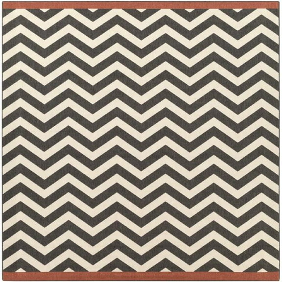 Artistic Weavers Alfresco Area Rug, Black/Rust, 8'10" x 8'10"