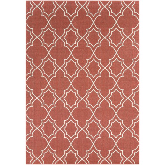 Artistic Weavers Alfresco Trellis Outdoor Area Rug, Rust/Cream ,7'3" x 10'6"