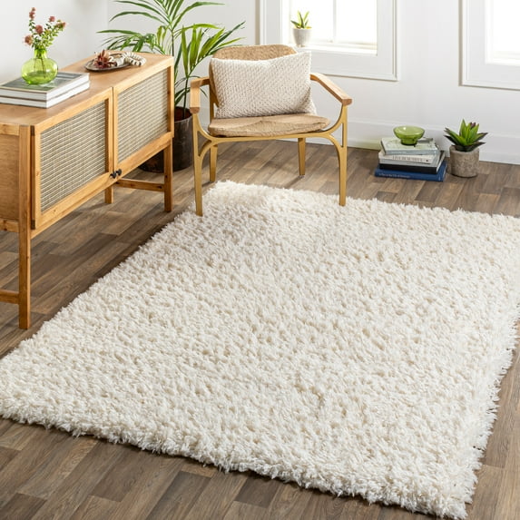 Artistic Weavers Angora Solid Print Area Rug, Cream ,3'11" x 5'7"