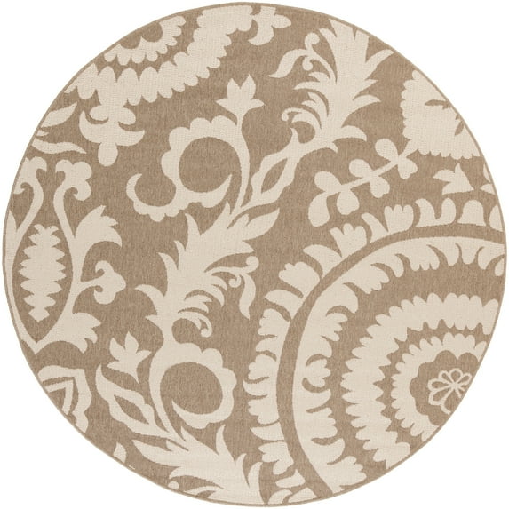 Artistic Weavers Big Pine Tan Transitional 5'3" Round Area Rug