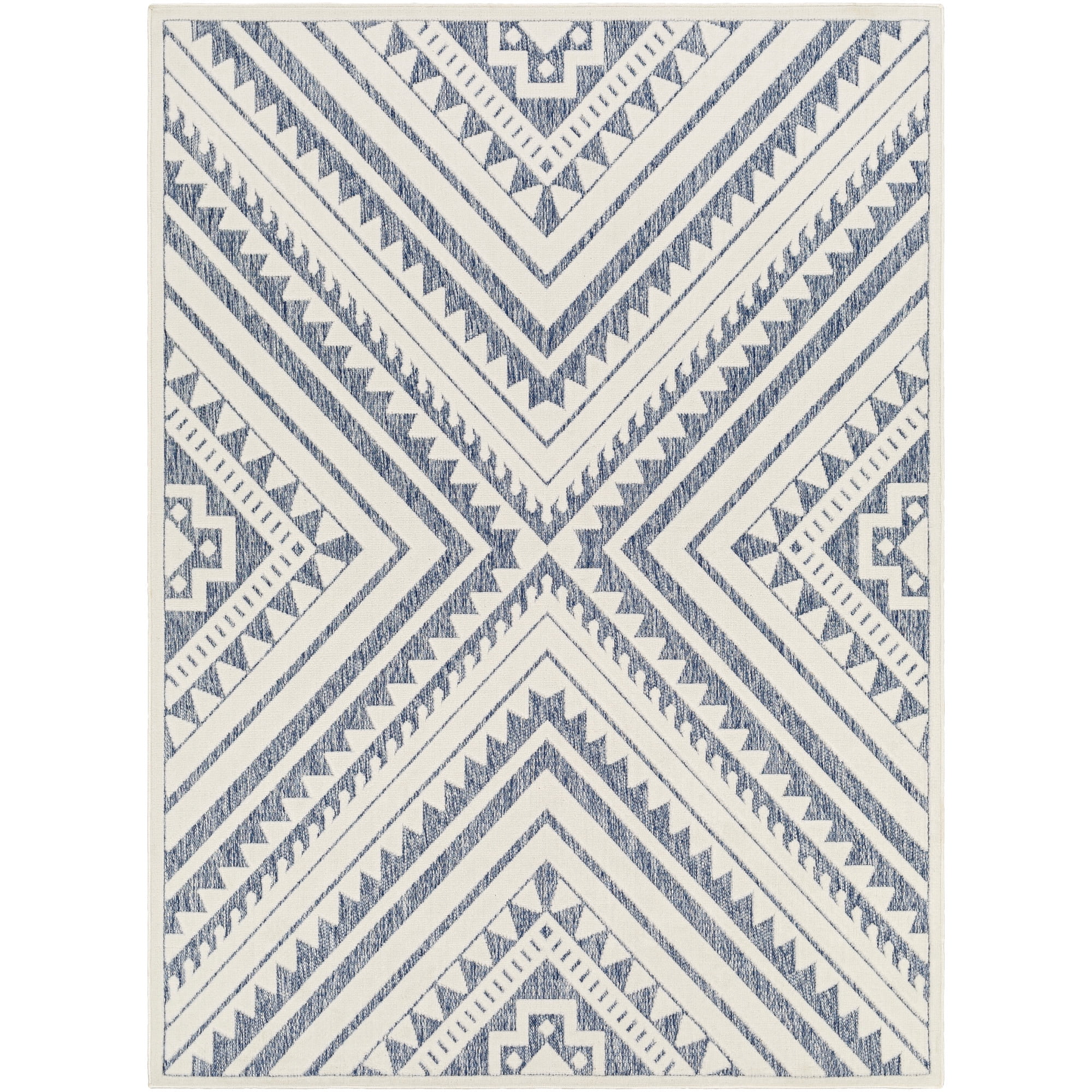 Artistic Weavers  Blue 5' x 8'  Indoor/Outdoor Rectangle Area Rug