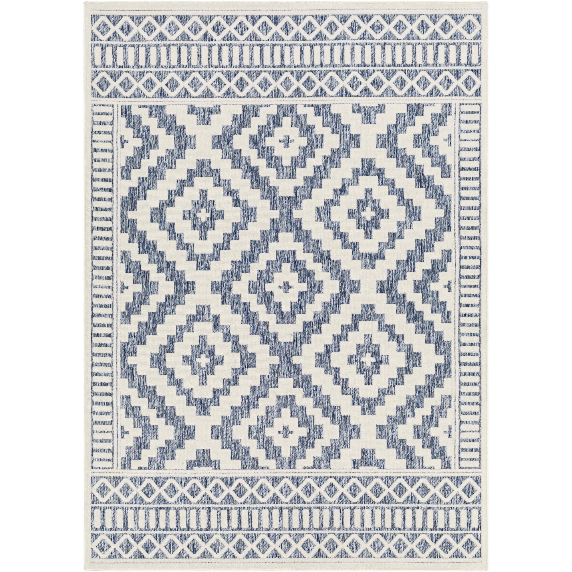 Artistic Weavers  Blue 5' x 8'  Indoor/Outdoor Rectangle Area Rug